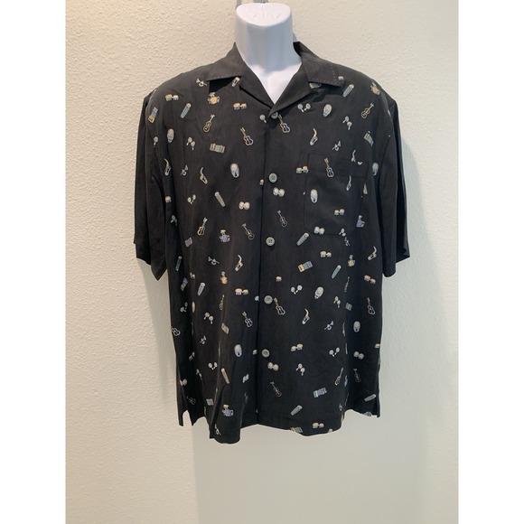 Nat Nash Other - 2008 Nat Nash "Without Care" Embroidered Men's Silk Shirt Size M (#B300)